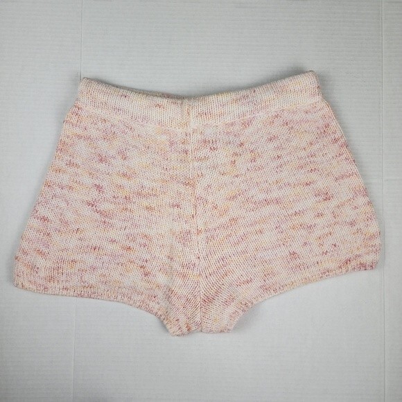 NWOT Sundown By Splendid Knit Shorts Cotton Blend Cream Pink Loungewear Size M - Picture 3 of 12